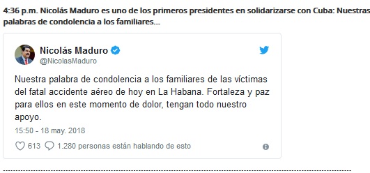 Mensaje de Maduro en las redes Mensaje de Maduro en las redes