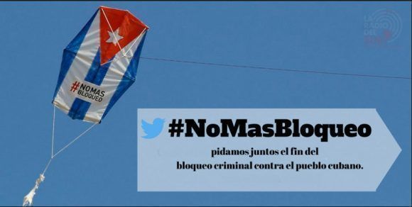 Imagen alegórica al Foro Mundial pide fin del bloqueo contra Cuba