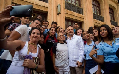 Oscar López Rivera, este miércoles en la Universidad de La Habana.