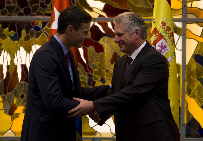  Miguel Díaz-Canel Bermúdez  y  Pedro Sánchez Pérez-Castejón