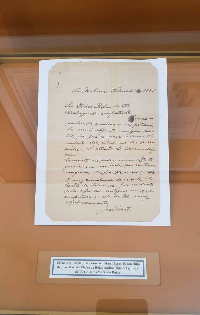 Exhiben carta original del hijo de Martí en Museo de Cárdenas