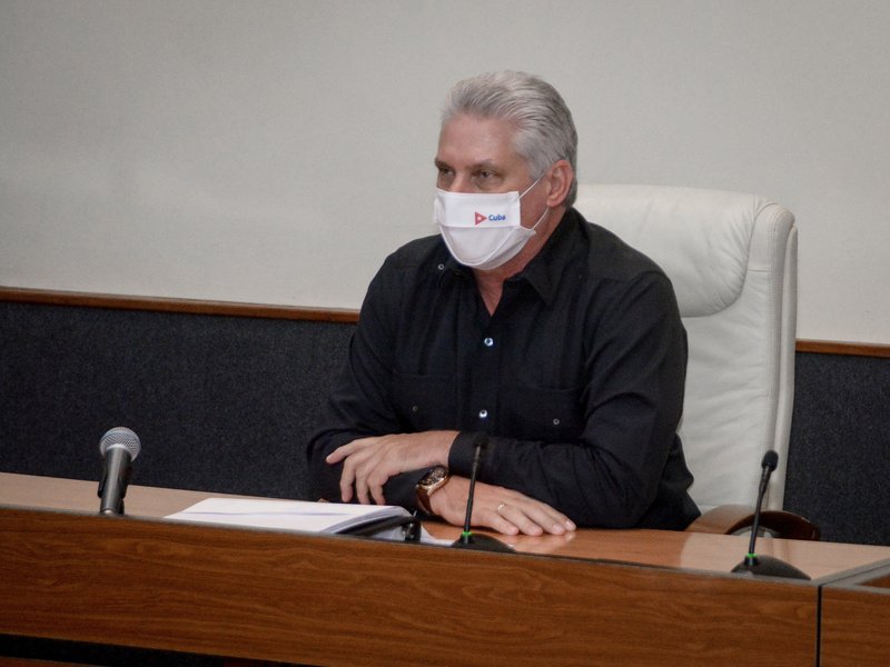 presidente de la nación caribeña, Miguel Díaz-Canel