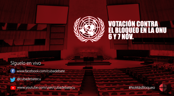Votación en ONU contra el bloqueo de EEUU a Cuba
