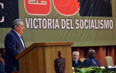 Raúl Castro durante su intervención en el VII Congreso del PCC