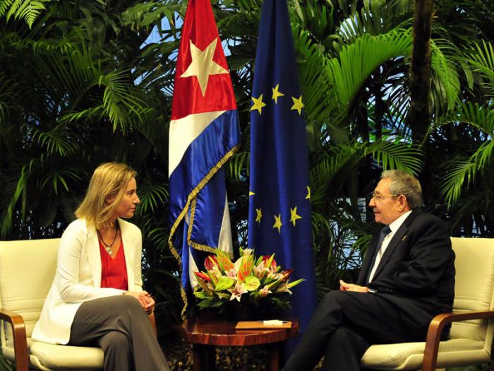 Recibió Raúl Castro a Federica Mogherini