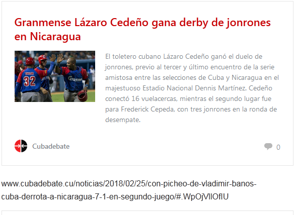 Granmense Lázaro Cedeño gana derby de jonrones en Nicaragua 