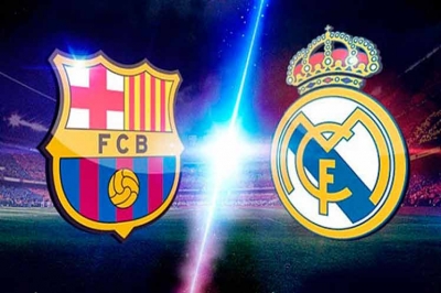 Logos del Real Madrid y Barcelona