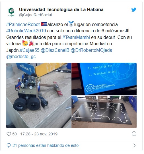 Robot cubano gana dos premios en Chile y clasifica para el Mundial de Japón