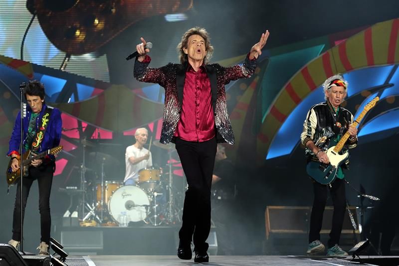 The Rolling Stones durante el concierto gratis en la Ciudad Deportiva en La Habana 