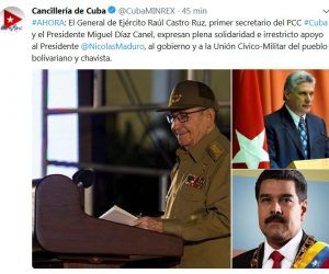 Raúl, Díaz-Canel y Maduro