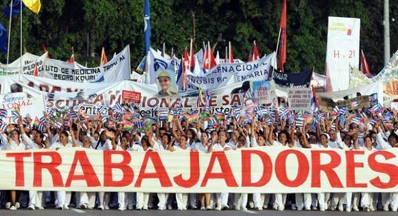 Desfile del 1ro de mayo en La Habana