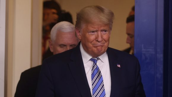 El presidente de EE.UU., Donald Trump, en Washington, EE.UU., el 23 de marzo de 2020