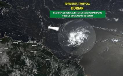 Se estima continúe desplazándose con rumbo probable hacia el centro de las Antillas Menores Autor: Twitter