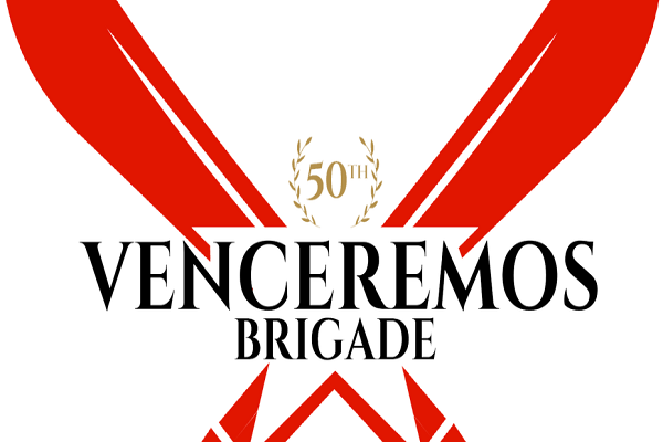 Banner alegórico a la Brigada Venceremos
