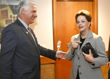 Díaz-Canel sostiene encuentro en Brasil con Dilma Rousseff