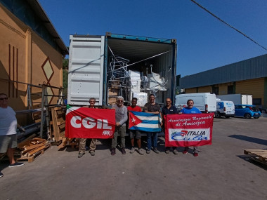 Nuevo cargamento de ayuda solidaria sale de Italia hacia Cuba