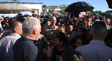 Miguel Díaz Canel en el municipio Los Arabos, en la provincia de Matanzas